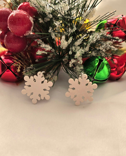 Snowflake Dangle Christmas Earrings