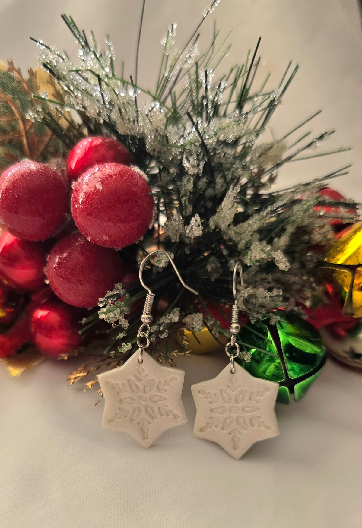 Snowflake Dangle Earrings, Style 2