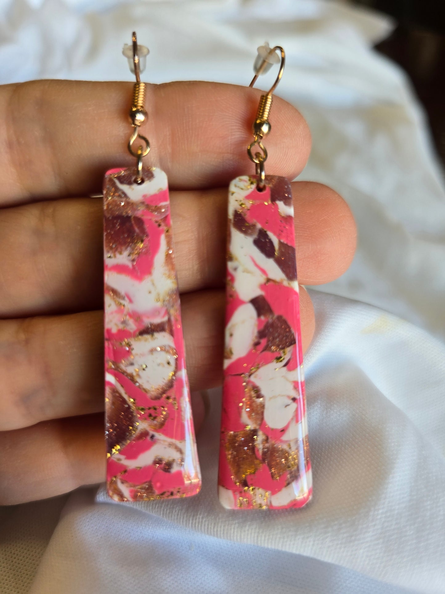 Rhodochrosite Dangle Earrings